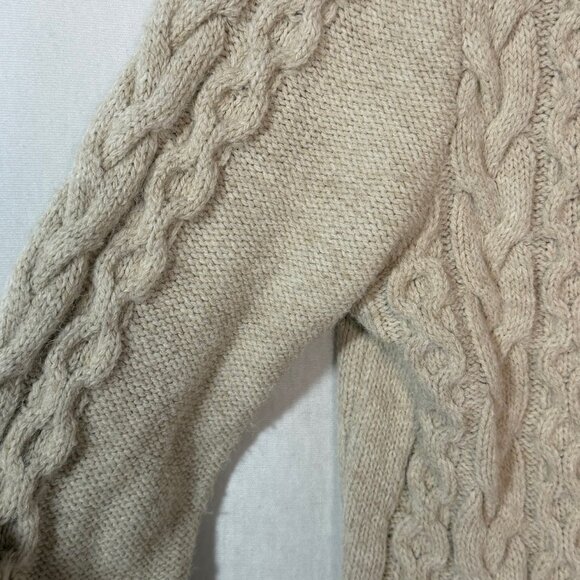 Maeve Anthropologie Cable Knit Sweater Small Wool Blend Cozy - Picture 6 of 9